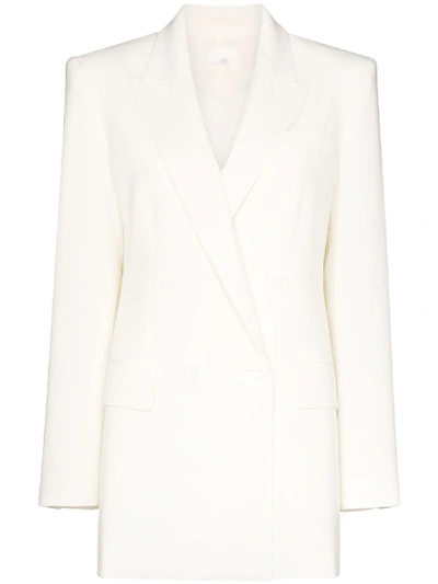 Shop The Frankie Shop Elvira Double-breasted Jacket In White