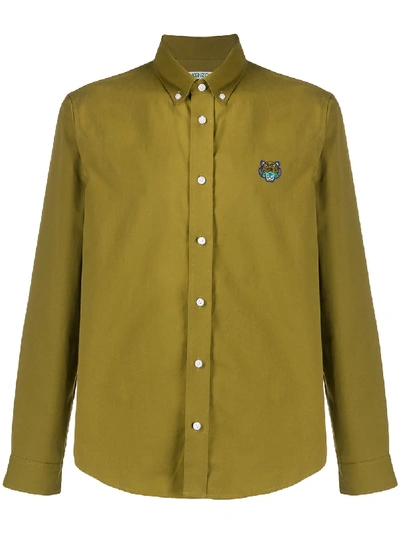 Shop Kenzo Tiger Classic Shirt In Green