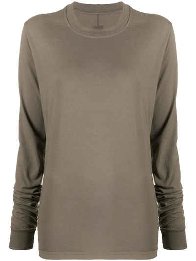 Shop Rick Owens Drkshdw Relaxed Crew Neck Top In Grey