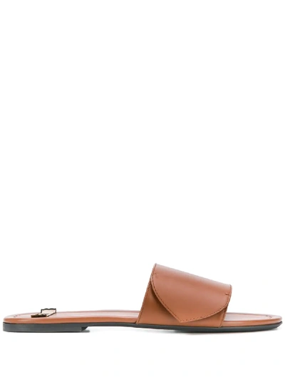 Shop N°21 Logo Strap Sandals In Brown