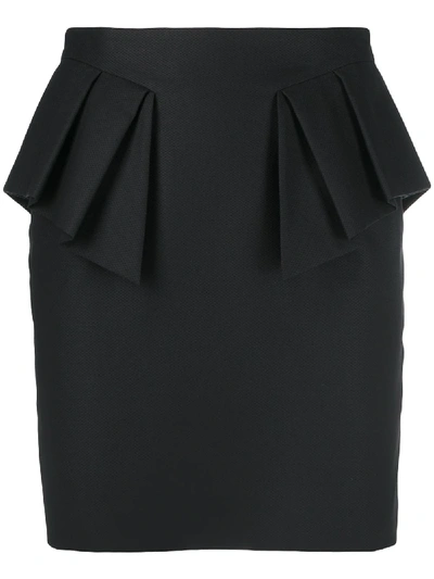 Shop Alexandre Vauthier Draped Cotton Mini Skirt In Black