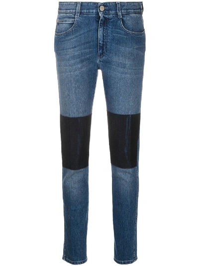 Shop Stella Mccartney Knee-patch Skinny Jeans In Blue