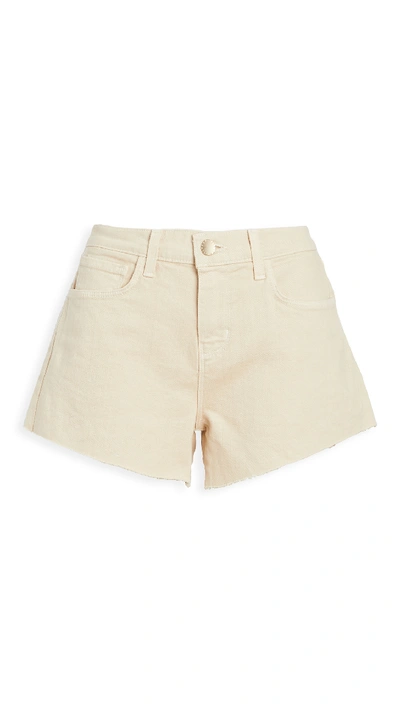 Shop L Agence Audrey Mid Rise Shorts In Coconut