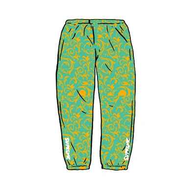 Pre-owned Supreme  Warm Up Pant Teal Floral