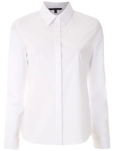 Shop Armani Exchange Slim Fit Shirt In White