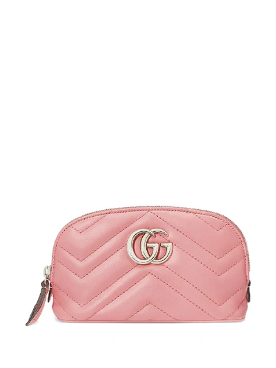 Shop Gucci Gg Marmont Cosmetic Case In Pink