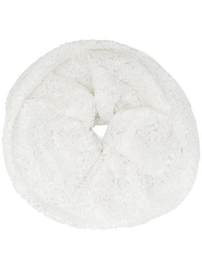 Shop Atu Body Couture Sequinned Hair Tie In White