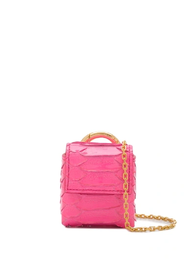 Shop Tubici Parigi Python-effect Mini Bag In Pink