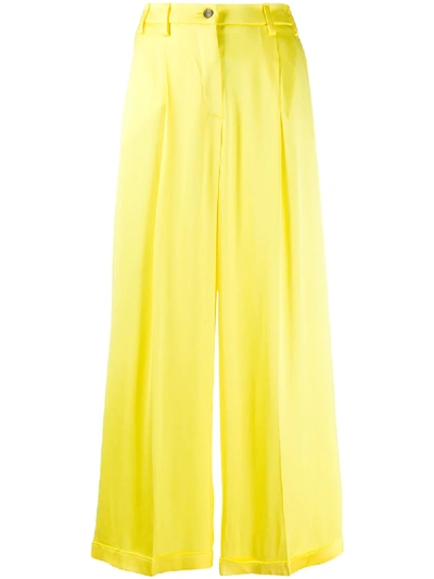 Shop Alysi Wide-leg Trousers In Yellow