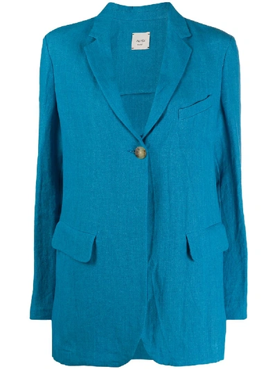Shop Alysi Classic Tailored Blazer In Blue