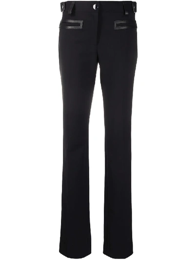 Shop Tom Ford High-waisted Trimmed Tailored Trousers In Black