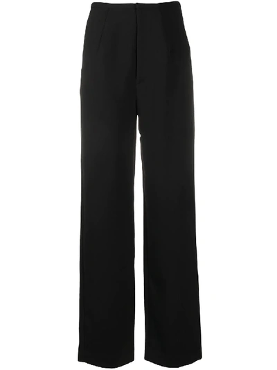 Shop Totême High-waisted Trousers In Black