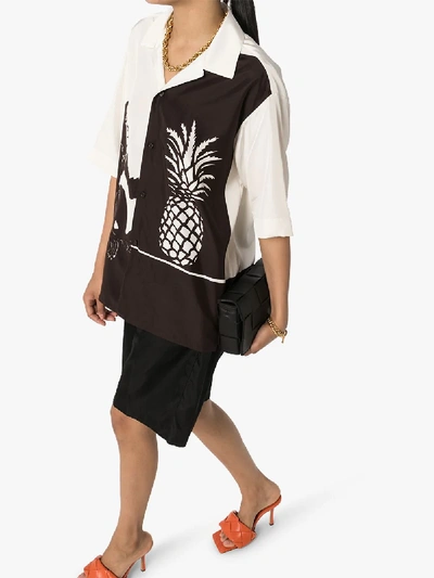 Monkey Pineapple Monochrome Shirt In Braun