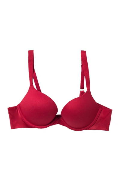 Shop Spanx Pillow Cup Signature Push-up Plunge Bra In Rouge Red