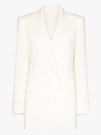 Shop The Frankie Shop Elvira Double-breasted Jacket In White