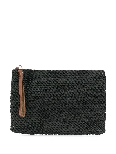 WOVEN ZIPPED CLUTCH BAG