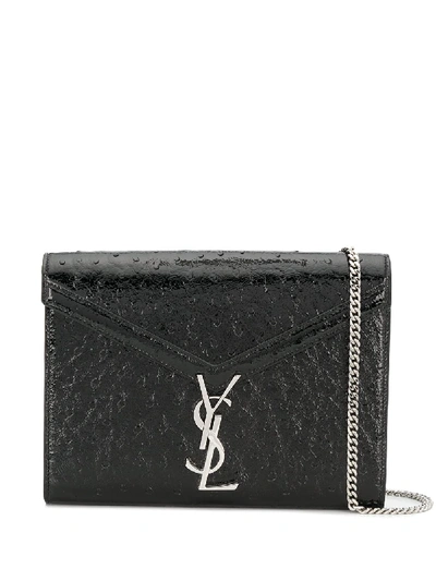 Shop Saint Laurent Cassandra Monogram Clasp Bag In Black
