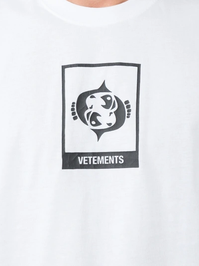 Shop Vetements Pisces Horoscope Tee Shirt White