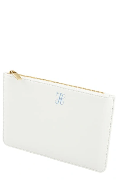 Shop Cathy's Concepts Personalized Vegan Leather Pouch In White H