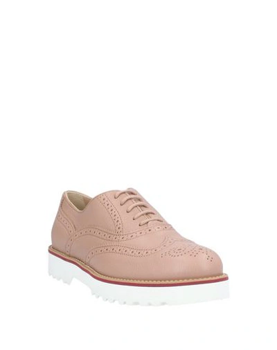 Hogan Lace-up Shoes In Pink