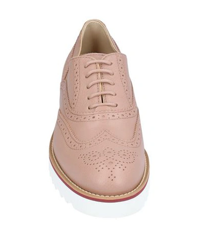 Hogan Lace-up Shoes In Pink