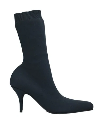 Shop Balenciaga Ankle Boots In Steel Grey