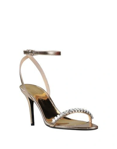 Shop Aperlai Sandals In Gold