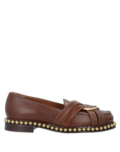 Shop Chloé Loafers In Brown