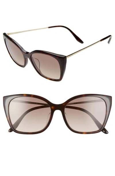 Shop Prada 54mm Gradient Cat Eye Sunglasses In Brown/ Brown Gradient