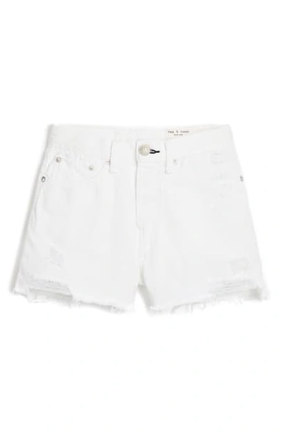 Shop Rag & Bone Maya High Waist Denim Shorts In White