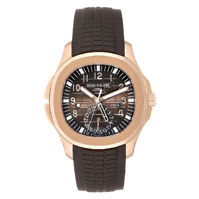Shop Patek Philippe Aquanaut Travel Time Rose Gold Mens Watch 5164r Box Papers In Not Applicable