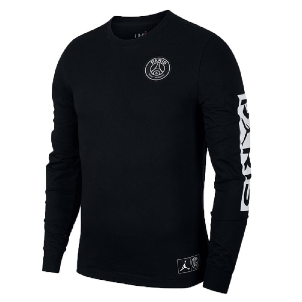 psg long sleeve jersey black