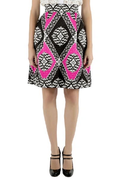 Pre-owned Temperley London Black And Pink Embossed Jacquard Mini Skirt S