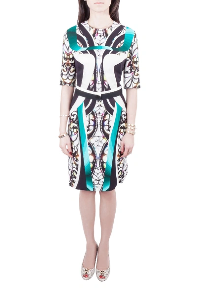 Pre-owned Peter Pilotto Multicolor Digital Print Belted Sheath Dress M