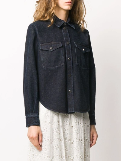 Shop Roseanna Denim Shirt Jacket In Blue