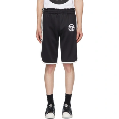 Telfar Logo Print Track Shorts In Black