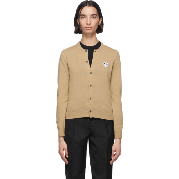 comme des garcons beige cardigan
