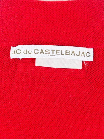 Pre-owned Jc De Castelbajac Mickey Mouse Drawstring Knitted Hoodie In Red