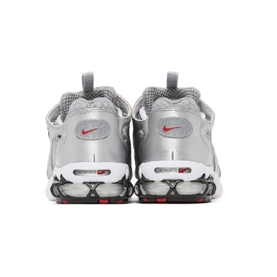 Shop Nike Silver And White  Air Zoom Spiridon Cage 2 Sneakers In 001 Lt Smok