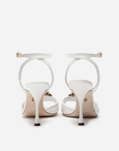 Shop Dolce & Gabbana Matelassé Nappa Leather Devotion Sandals