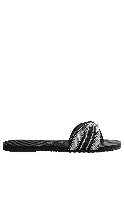 Shop Havaianas Sandales You St Tropez Fita In Black