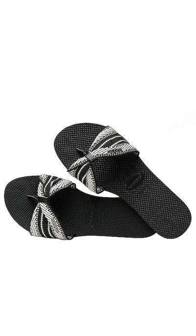 Shop Havaianas Sandales You St Tropez Fita In Black