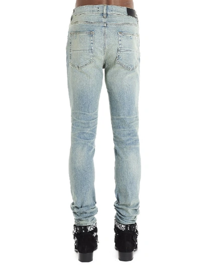 Shop Amiri Trasher Classic Jeans In Blue