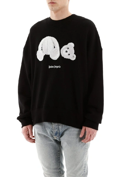 Shop Palm Angels Ice Bear Sweatshirt In Black