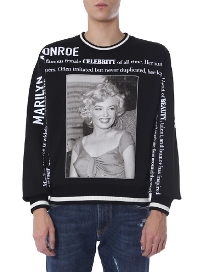 Shop Dolce & Gabbana Marilyn Monroe Printed Sweatshirt In Black