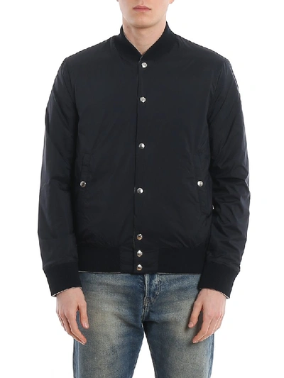 Shop Moncler Reversible Bomber Jacket In Black