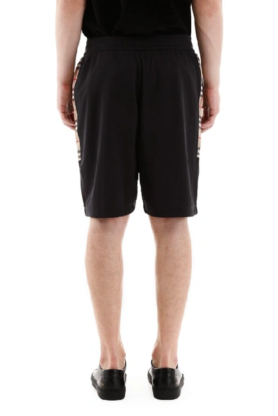 Shop Burberry Vintage Check Track Shorts In Black