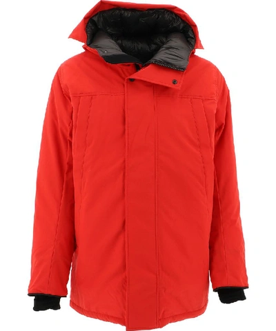 Shop Canada Goose Sanford Hooded Parka In Red