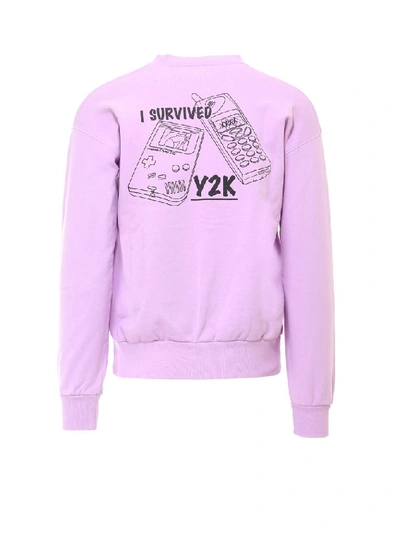 Shop Aries Logo Y2k Sweatshirt In Purple