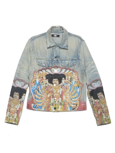 Shop Amiri Jimmy Hendrix Denim Jacket In Multi